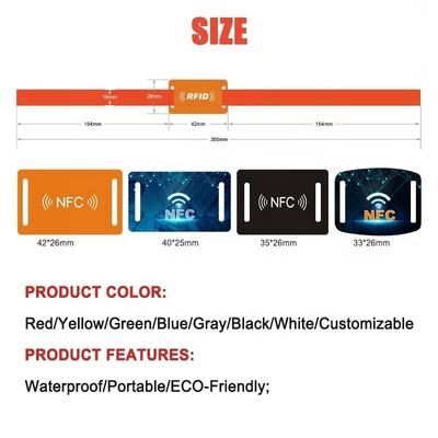 Customized 13.56MHz RFID Fabric Wristband  NFC Wristband with Unique Qr Code Printing Event Music Festival Fabric Wristbands