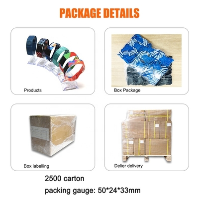 NFC Wristband Woven Bracelet RFID Wrist Band QR RFID Cloth Fabric Bracelet Custom Logo Woven Polyester Elastic Wristband