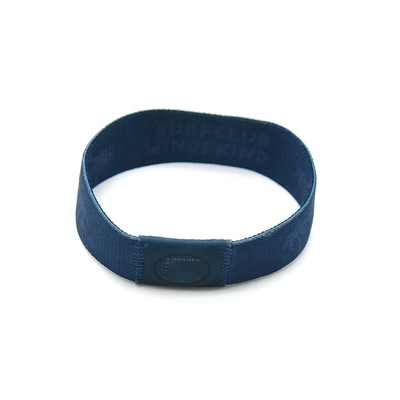 NFC Wristband Woven Bracelet RFID Wrist Band QR RFID Cloth Fabric Bracelet Custom Logo Woven Polyester Elastic Wristband