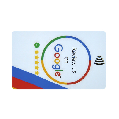 NFC Card Google Review QR Code Business Card with RFID Chip Social Media Acrylic Google Review Card