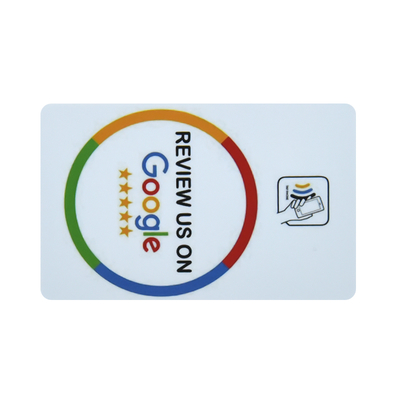 NFC Card Google Review QR Code Business Card with RFID Chip Social Media Acrylic Google Review Card