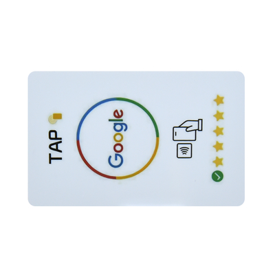 NFC Card Google Review QR Code Business Card with RFID Chip Social Media Acrylic Google Review Card