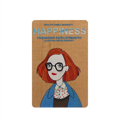 Factory Price Customizable Eco-Friendly Recyclable Bamboo Key Card SE 1K RFID Wooden Membership Card 125kHz Contactless NFC for