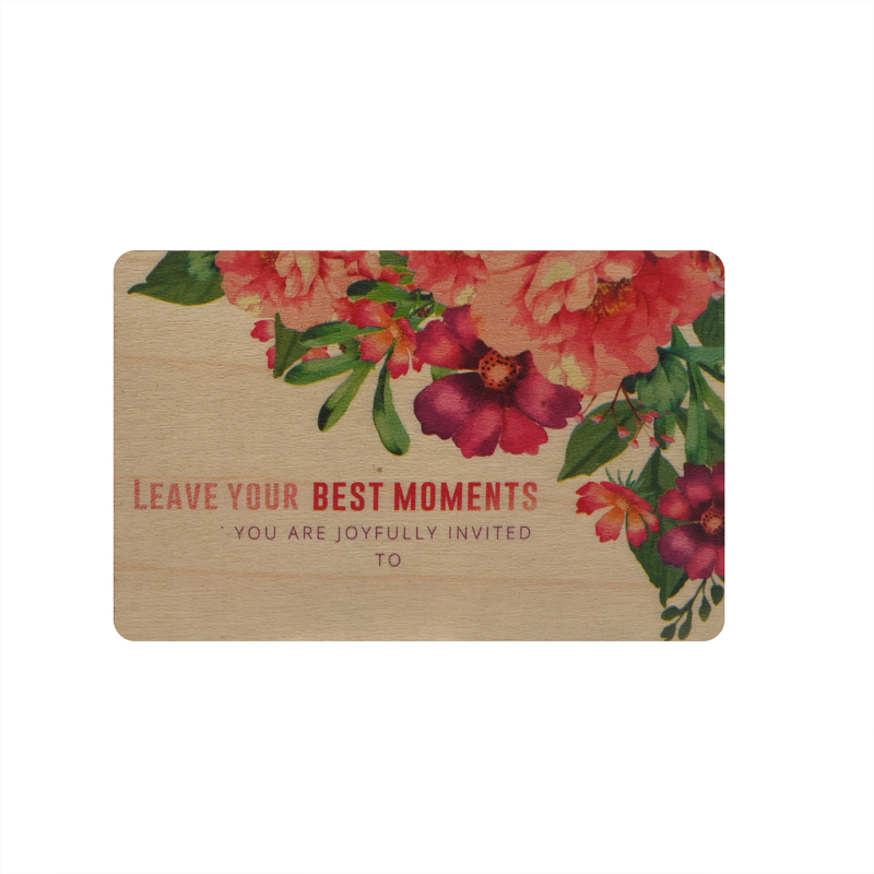 Customizable Bamboo Hotel Key Card with NFC RFID Access Control 125kHz Frequency 1k & EM4305 Chips for Hotels EM4305 Frequency