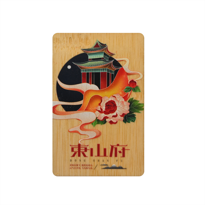 Custom Eco-friendly Bamboo Wood RFID & NFC Access Control Card 13.56MHz Chip Laser Engraved with Personalized Design